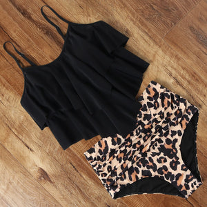 Leopard High Waist Tankini