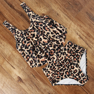 Leopard High Waist Tankini