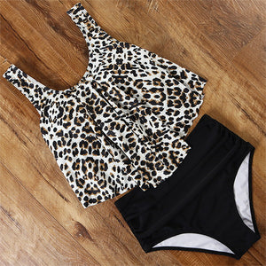 Leopard High Waist Tankini