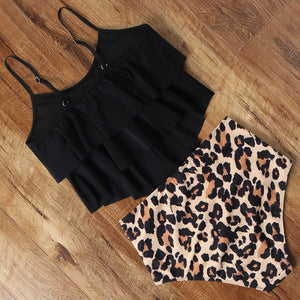 Leopard High Waist Tankini