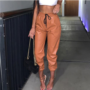 Faux Leather Jogger