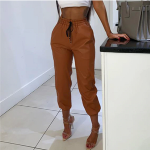 Faux Leather Jogger