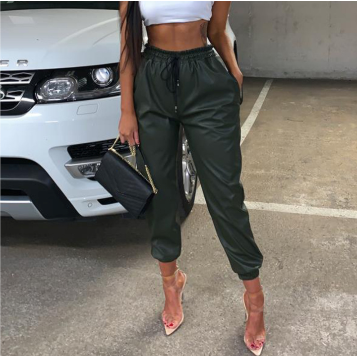 Faux Leather Jogger