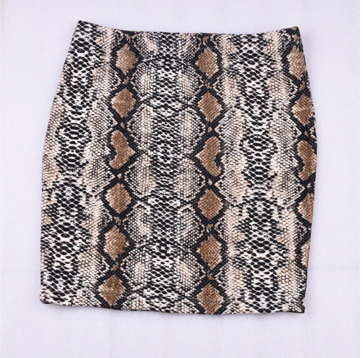 Snake Printed Skirt