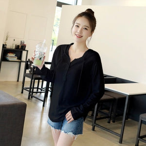 Solid Long Sleeve Hoodie