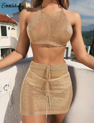 Two piece see through set