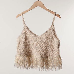 Vintage Sleeveless Tassel Vest