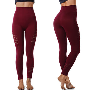 Mesh Insert Tummy Control Compression Yoga Pants