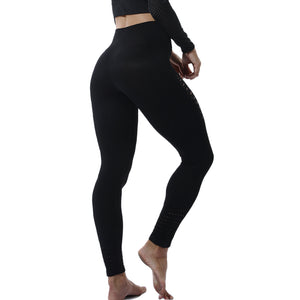 Mesh Insert Tummy Control Compression Yoga Pants