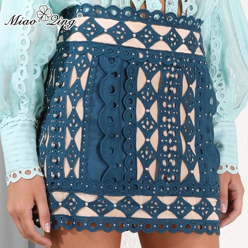 High Waist Vintage Tribal Skirt