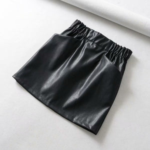 Faux Leather Jumper Skirt