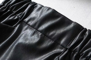 Faux Leather Jumper Skirt