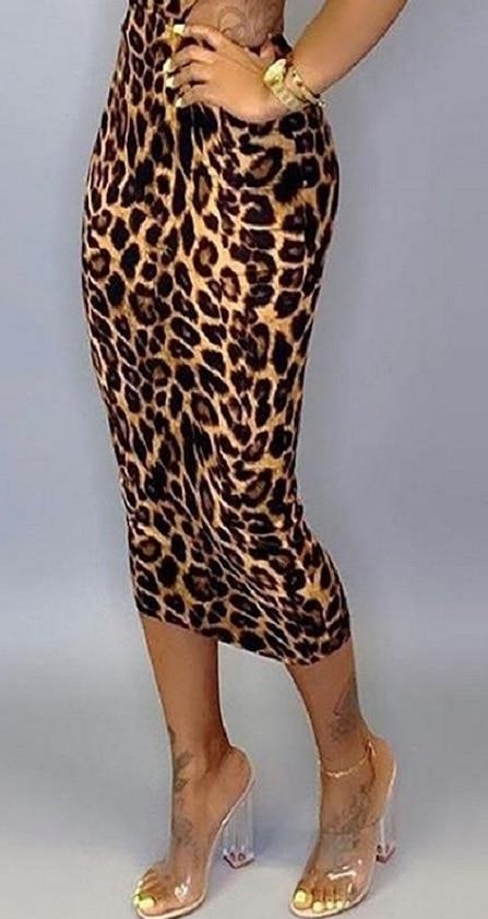 leopard Print Backless Dress