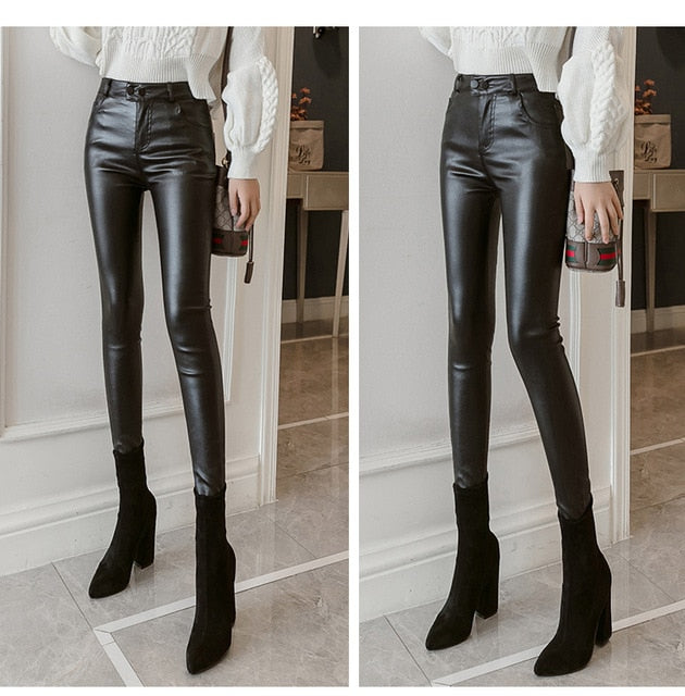 Faux Leather Pencil Pants