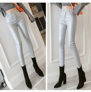 Faux Leather Pencil Pants