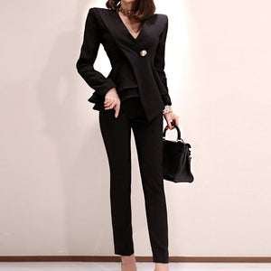 Peplum Two Piece Suit