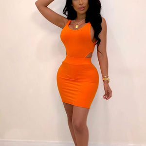 Backless Bodycon Cut Out Mini Dress