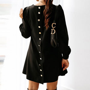 Back Buttoned Mini Dress