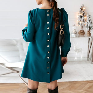 Back Buttoned Mini Dress