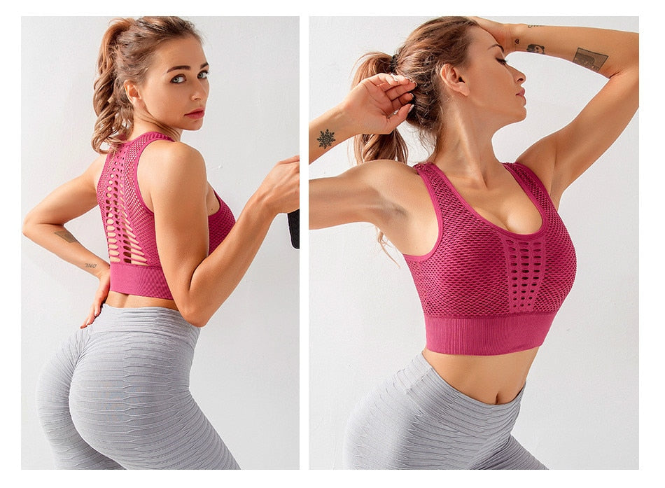 Racerback Padded Yoga Crop Top