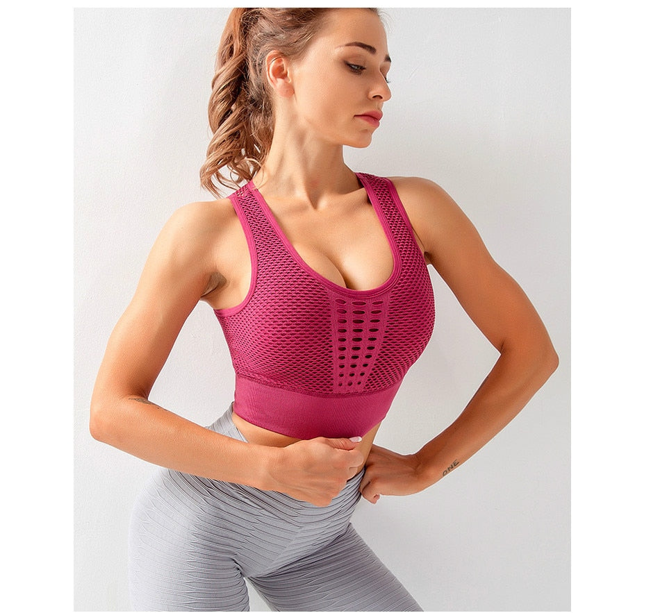 Racerback Padded Yoga Crop Top