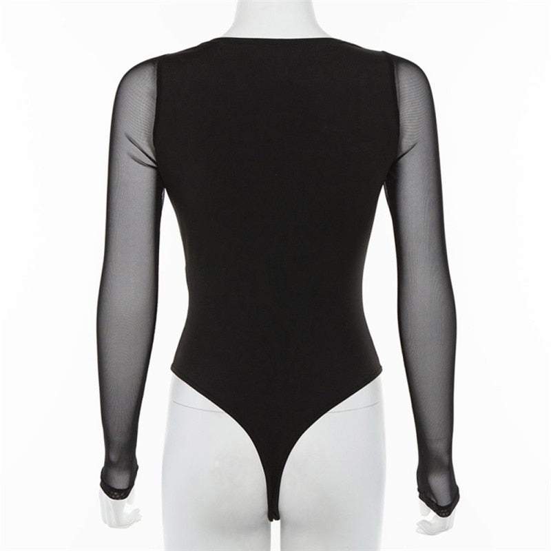 Mesh Long Sleeve Bodysuit