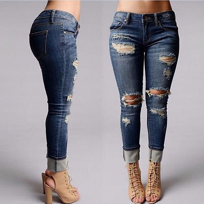 Ripped Distressed Denim Jean