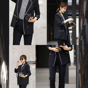 Woman Deep V-Neck Lapel Jacket