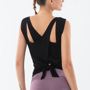 Mesh Yoga Cross Back Tops