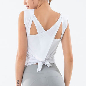 Mesh Yoga Cross Back Tops