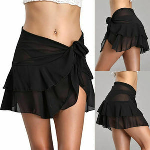 Chiffon Mini Wrap Skirt