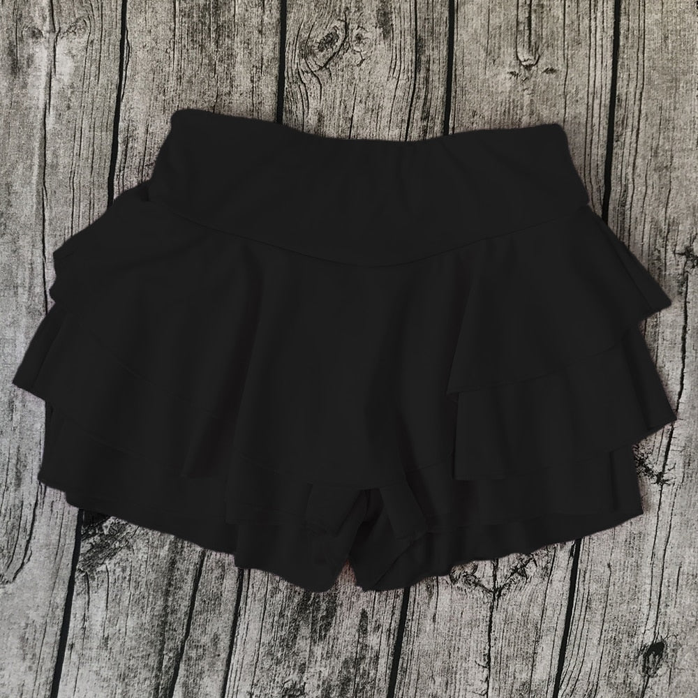 Ruffled Frill High Waisted Skort