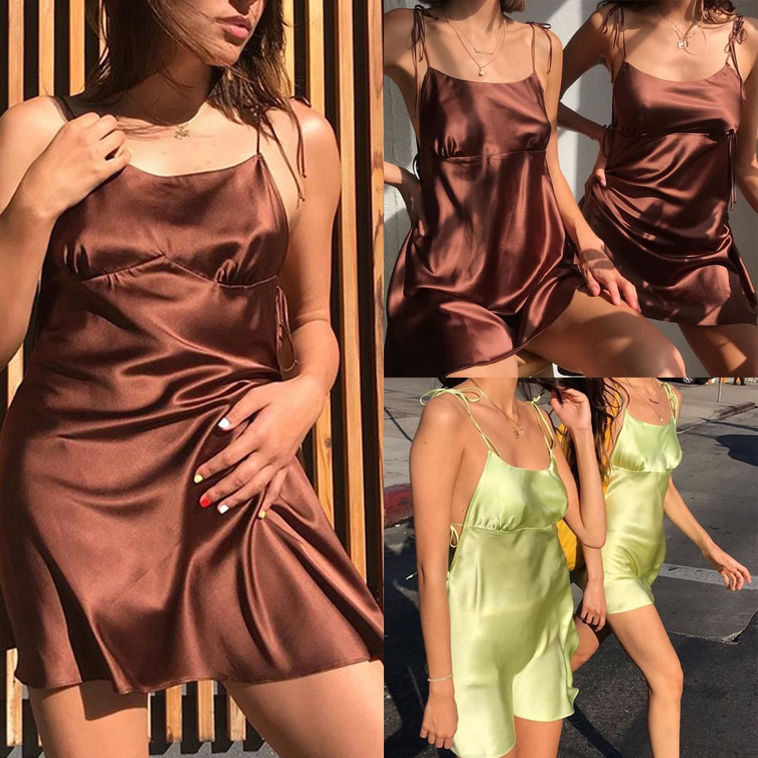 L.A Girl Satin Mini Dress