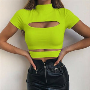 Slashed Crop Top