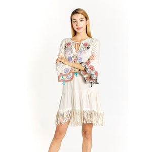 Long Sleeve BoHo Beach Dress