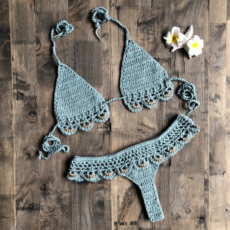 Two Piece Crochet Bathing Suit