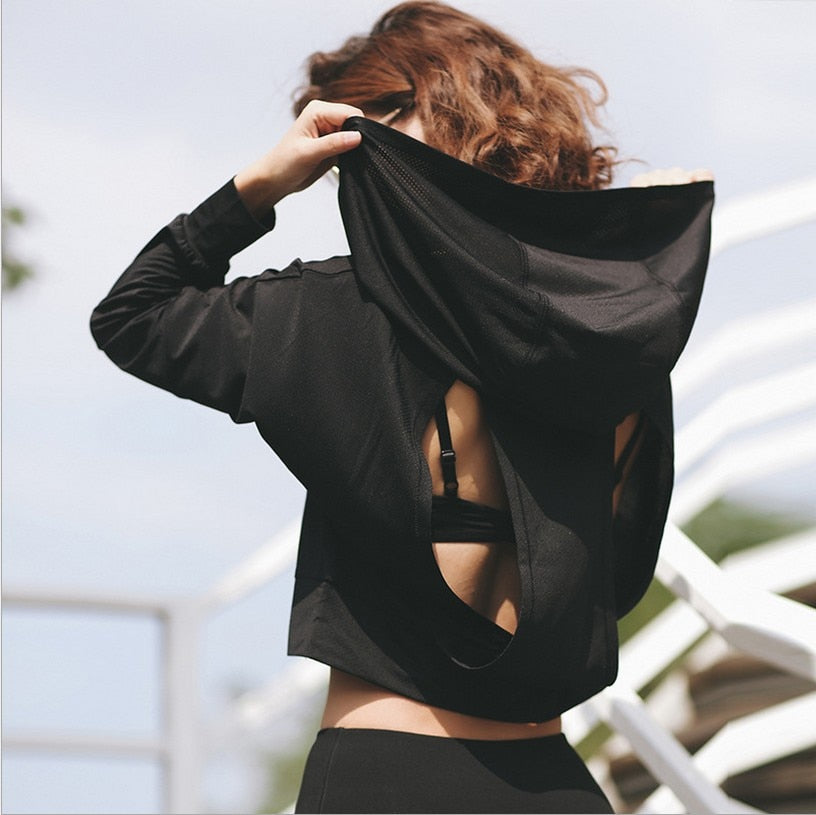 Slit Back Yoga Hoodie