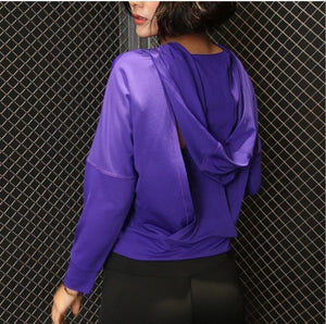 Slit Back Yoga Hoodie