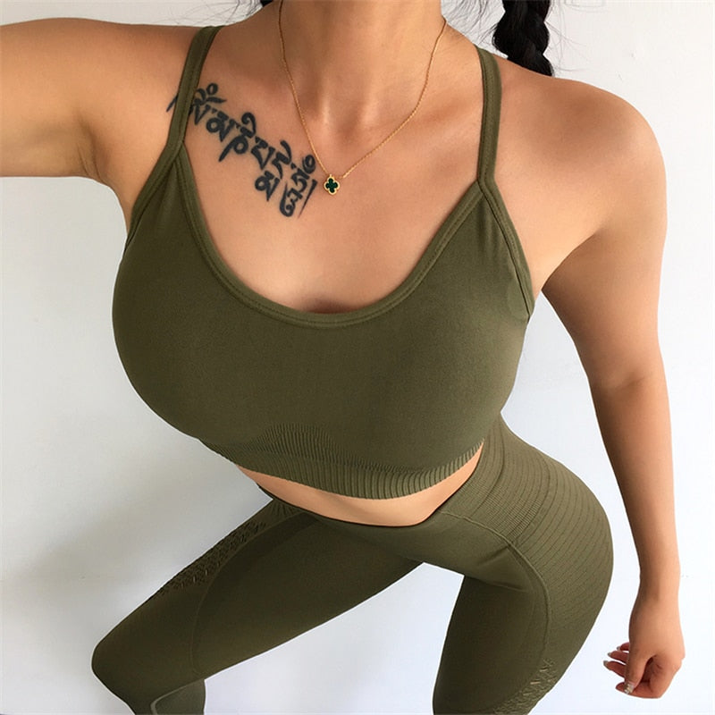 Seamless Caged Back Sport Bra