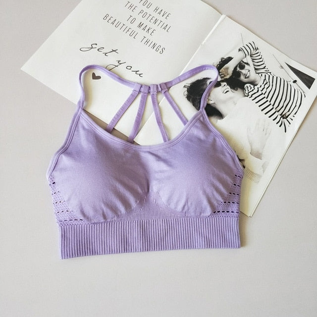 Seamless Caged Back Sport Bra