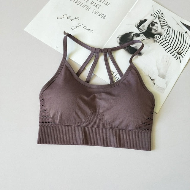 Seamless Caged Back Sport Bra