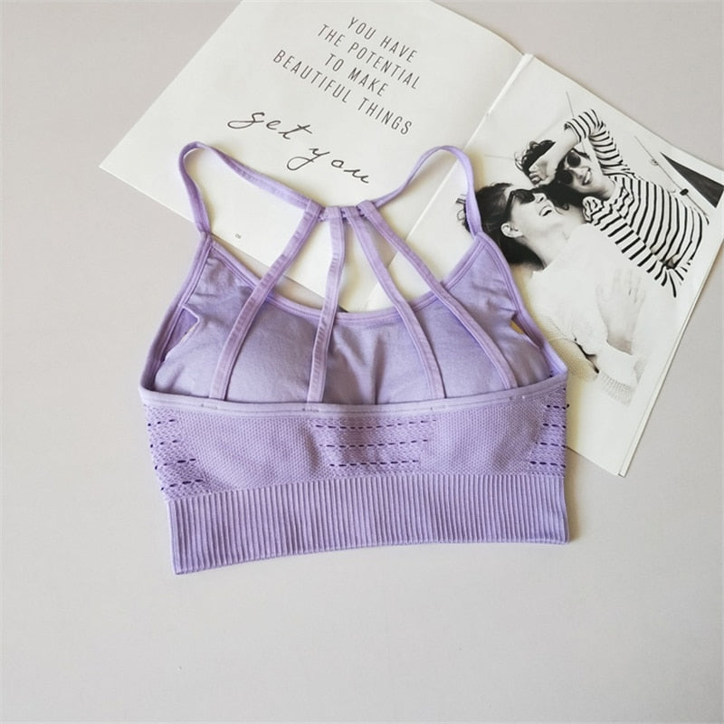 Seamless Caged Back Sport Bra