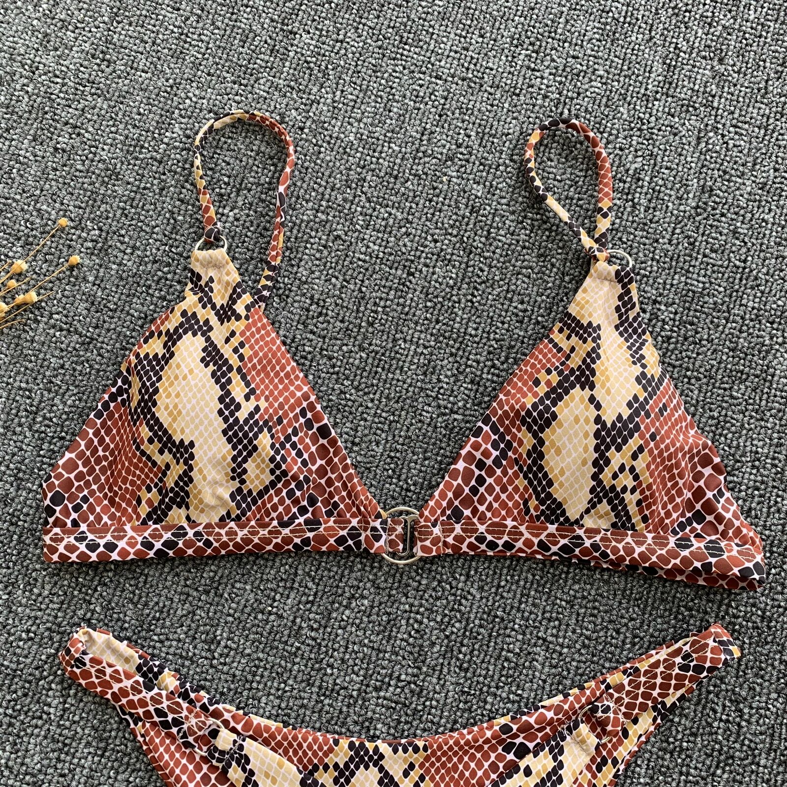 Two Piece Snake Skin Bathing Suit