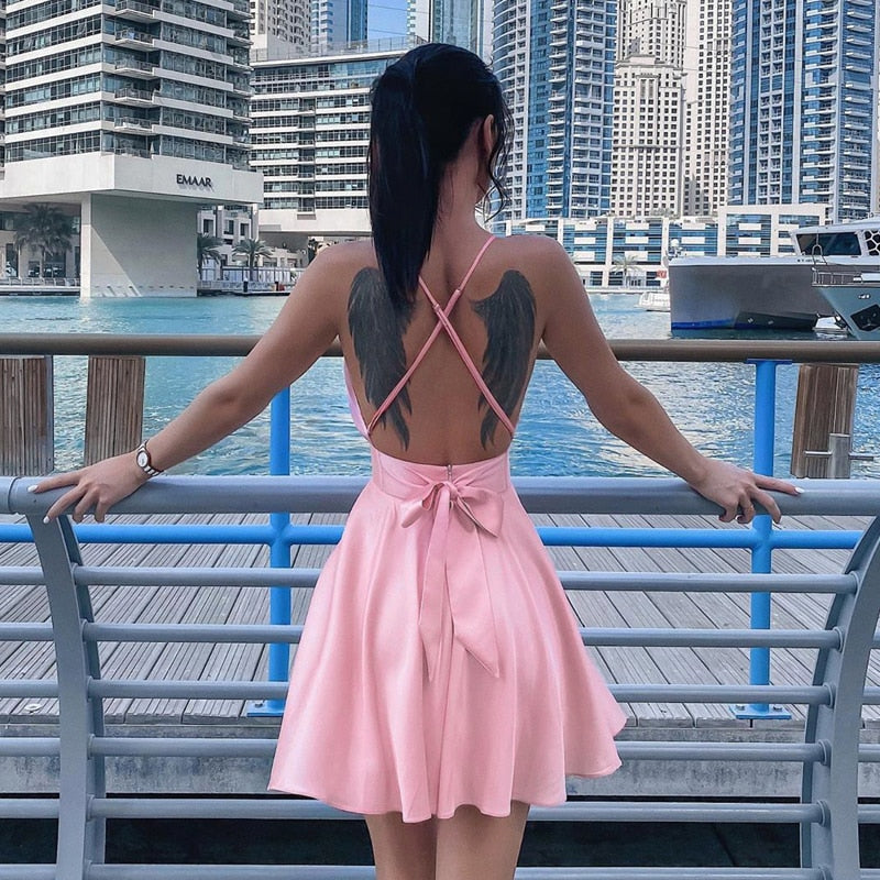 Bow-knot Boho Skater Dress