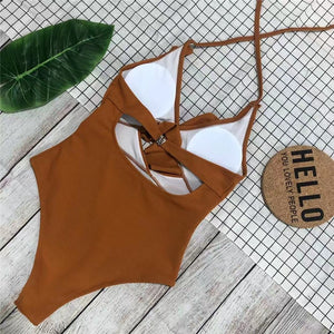 Ruffled One Piece Bikini Set