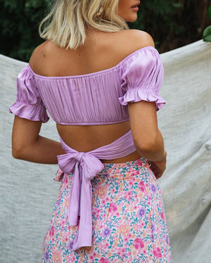 Wrap Up Runched Crop Top