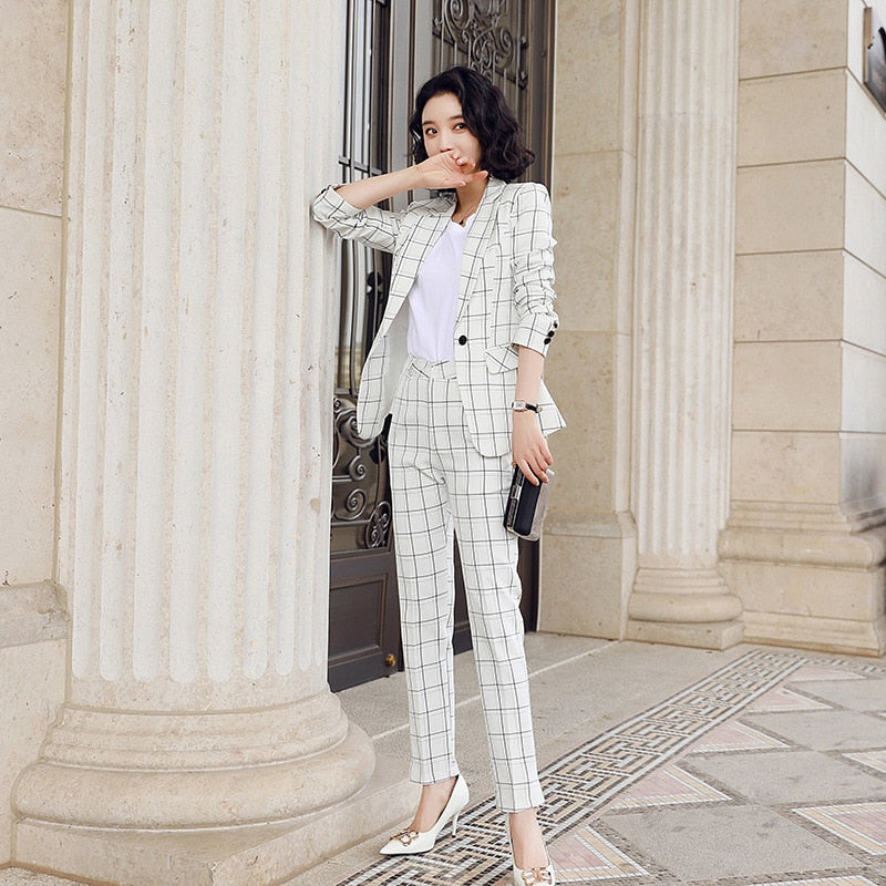 Two-Piece Uptown Girl Plaid Suit