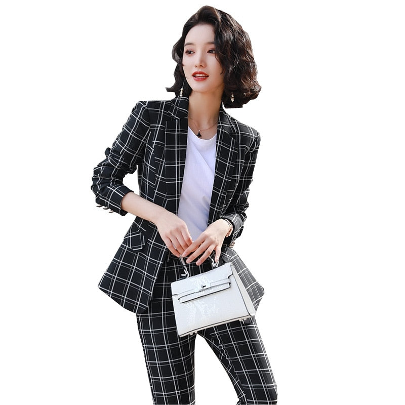 Two-Piece Uptown Girl Plaid Suit