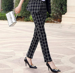 Two-Piece Uptown Girl Plaid Suit