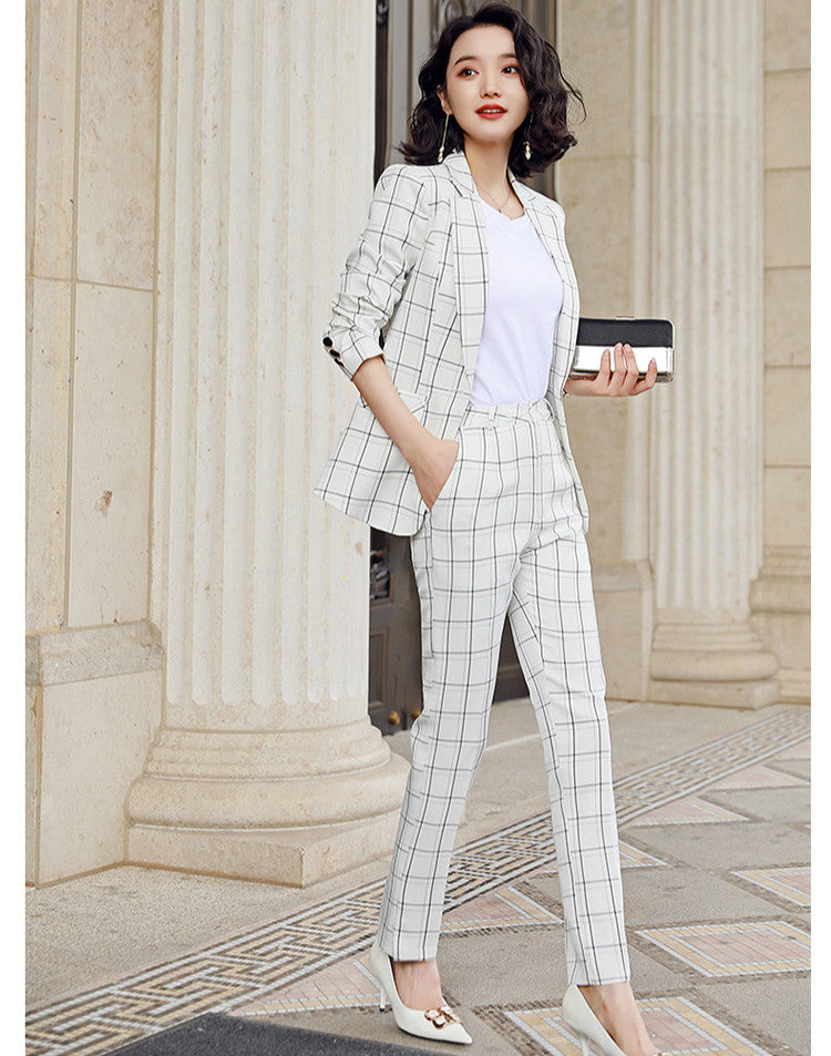 Two-Piece Uptown Girl Plaid Suit